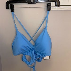 Mossimo Blue Vinyl Bikini Top
